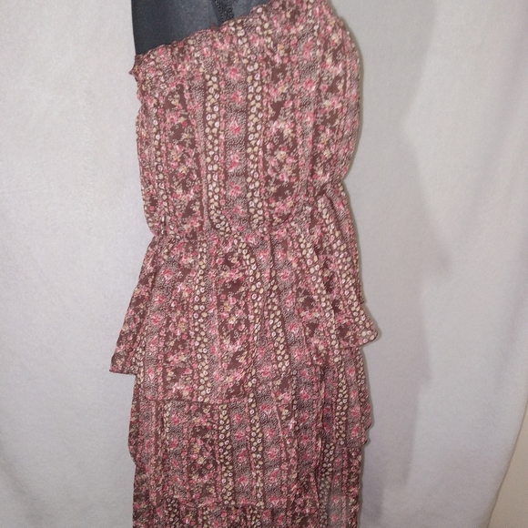 Rue21 Brown Tiered Strapless Dress Night Out - Picture 6 of 10